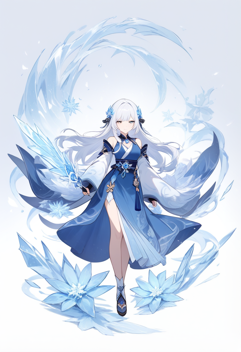 Genshin Impact OC from Liyue with jade accessories