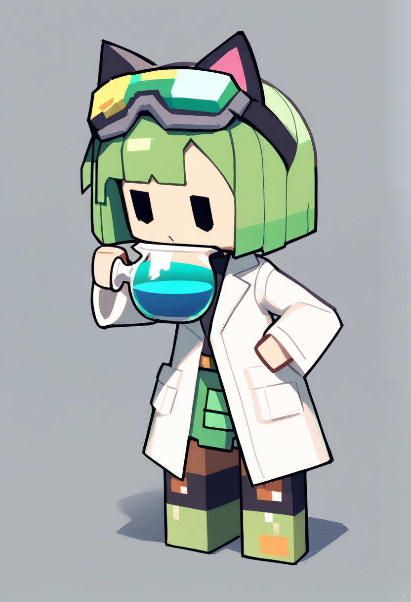 Roblox OC with detailed anime-style face and layered outfit