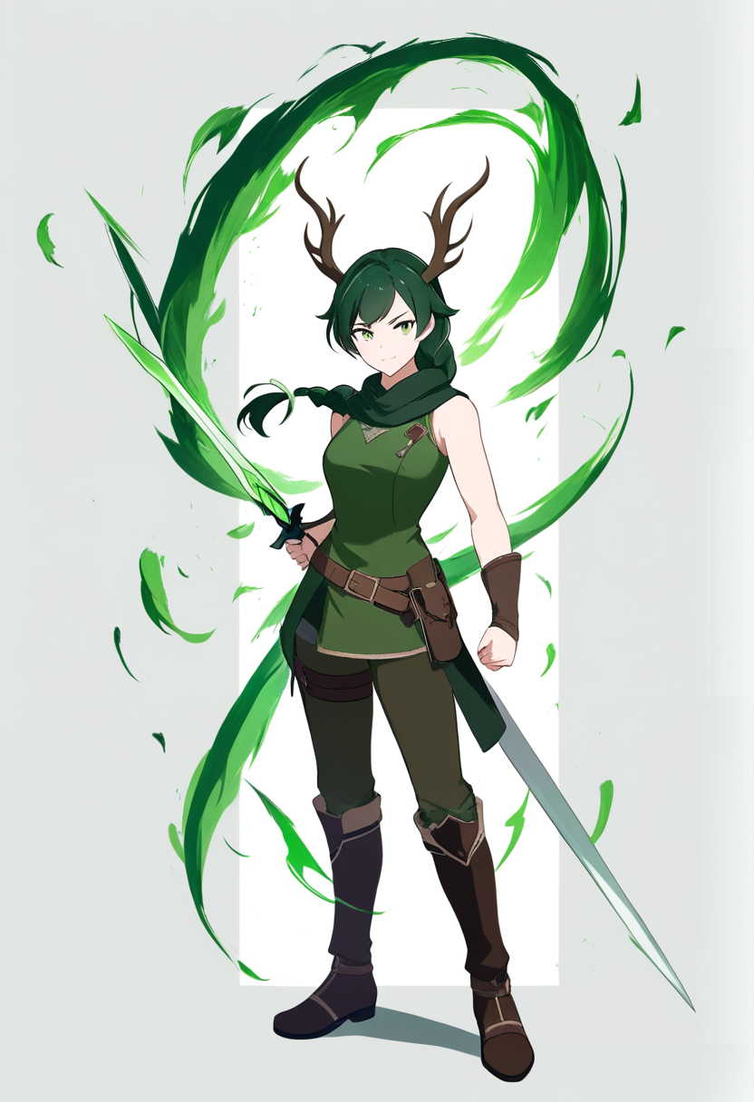 RWBY OC activating Semblance with visible aura effect